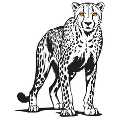 Creative black and white animal vector 