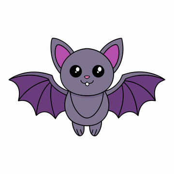 recommend clip art: Cute Bat Clipart: Adorable Cartoon Bat Illustration