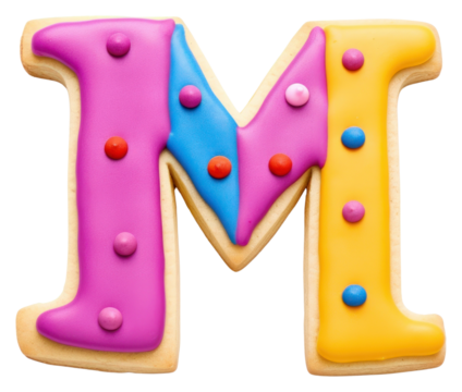 PNG Cookie dessert letter icing. - Powered by Adobe