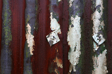 Moorland around disued peat bog production site - Old rusty barrackments - Bearna - County Kerry - Ireland