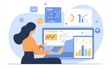 A business person utilizing digital marketing tools to drive growth and engage audiences effectively.