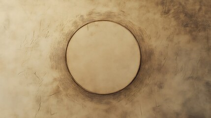 Oval Frame on Textured Beige Background