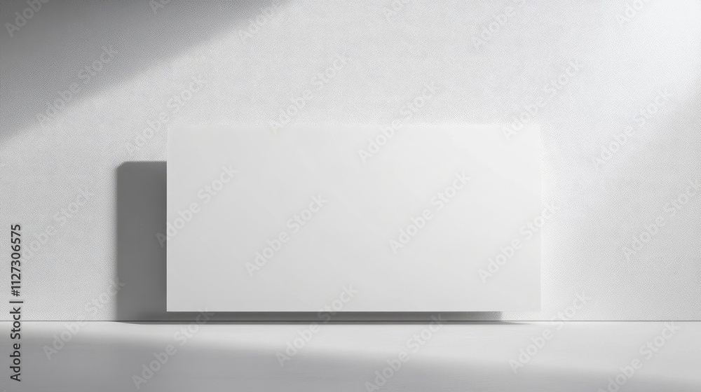 Poster empty billboard for advertisement display against a minimalist white background for marketing and pr