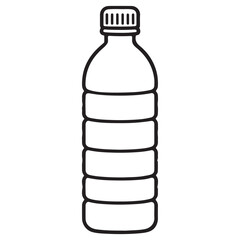 Plastic Bottle Silhouette Vector Illustration Design