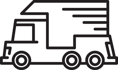 Lorry Truck Line Icon
