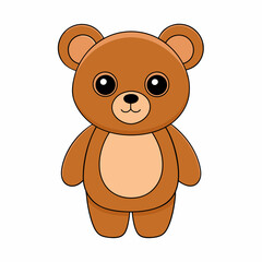 Cute Bear Clipart: Adorable Bear Illustration for Print and Design