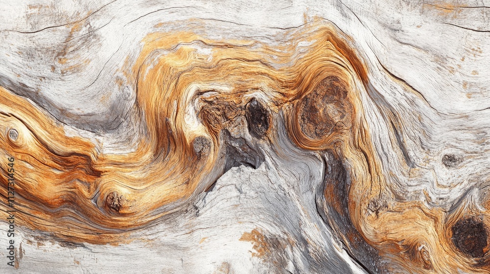 Poster Natural wooden texture with intricate grain patterns in warm tones ideal for background or design projects emphasizing organic elegance