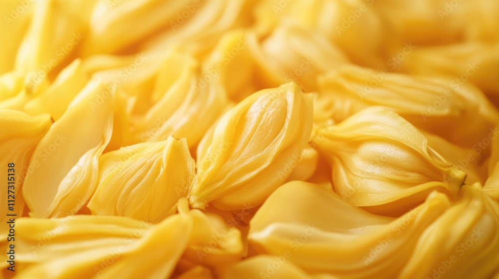 Aufkleber vibrant close-up of ripe jackfruit flesh showcasing its rich yellow color and texture for use in cul