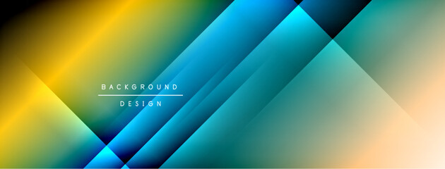 Dynamic shadow lines with gradient colors geometric background