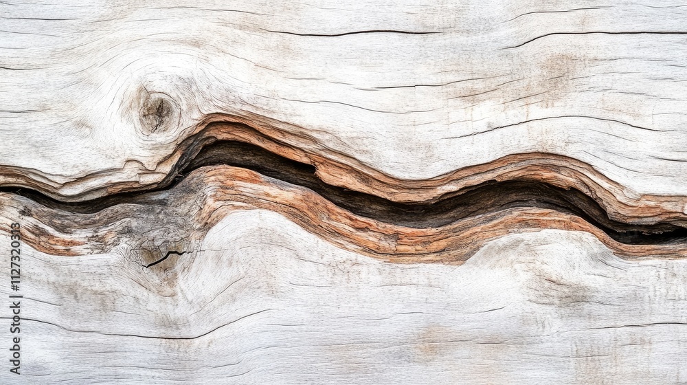Aufkleber Detailed close-up of textured wood grain featuring a natural light background showcasing elegant teak patterns and rustic imperfections for design use