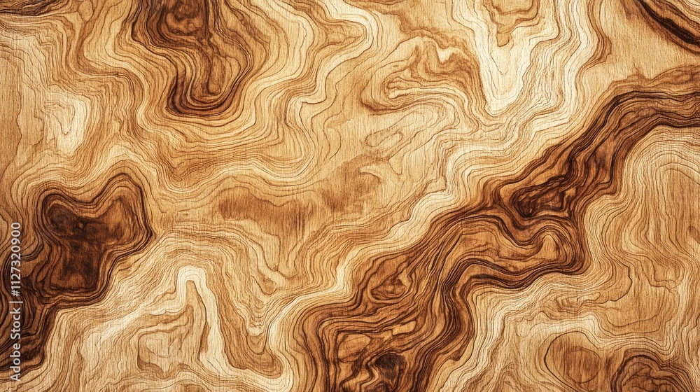 Poster abstract wood texture with wavy patterns in warm tones suitable for backgrounds or design elements i