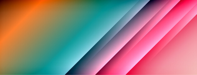 Fototapeta premium Colorful gradient with lines made of shadow and light. Creative background