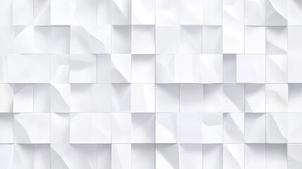 Fototapeta premium Abstract 3d white cube boxes with random shifting patterns, geometric block design for background, wallpaper, or banner with copy space