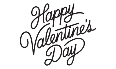 Obraz premium Happy Valentines Day typography vector illustration. Romantic Template design for celebrating valentine's Day on 14 February. Wallpaper, flyer, poster, sticker, banner, card