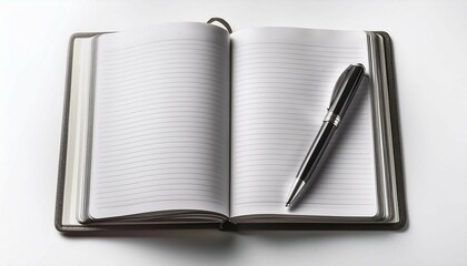notebook with pen