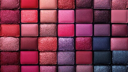 Vivid Display of Colorful Eyeshadow Palettes Showcasing Artistic Beauty in Vibrant Shades