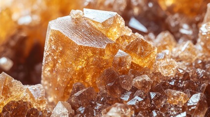 Macro Photography of Brown Sugar Crystals