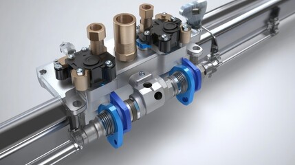 Installation of electrical solenoid valve for controlling cold water flow in machinery cooling systems
