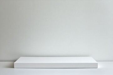 Obraz premium Minimalist White Display Platform for Product Presentation
