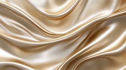 Obraz premium Elegant gold shimmering satin fabric texture for sophisticated design backgrounds and luxury product presentations.