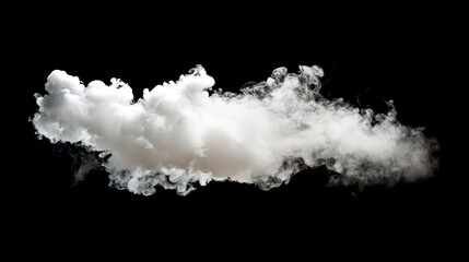 hite smoke puff isolated on transparent black background.. Steam explosion special effect. Effective texture of steam, fog, cloud, smoke. Stock royalty illustration. PNG stock illustration
