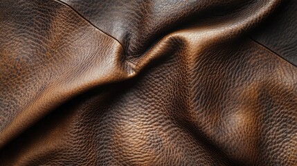 Fototapeta premium Luxurious brown leather texture for modern furniture design showcasing rich details and elegant patterns suitable for upscale interiors