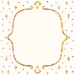 frame with gold emboss ornament , cute retro style for festive ,happy holidays or special time.
