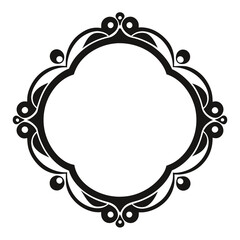 Decorative Frame Border Design with Ornament, Easily Editable Vector File MiLon Graphic