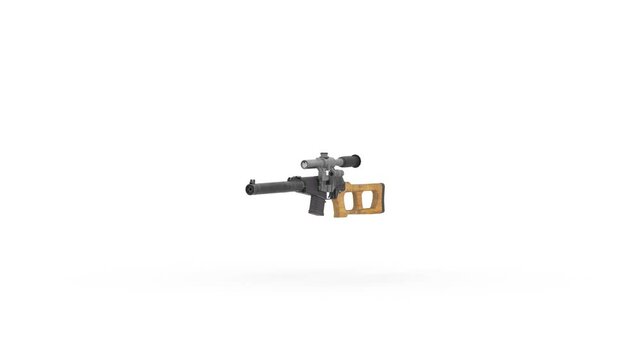 VSS Vintorez Gun go away with white background