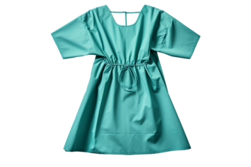 Reusable Medical Gown Isolated on Transparent Background - Generative AI