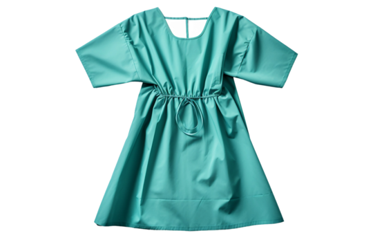 Reusable Medical Gown Isolated on Transparent Background - Generative AI