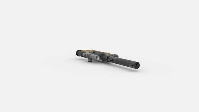 VSS vintorez gun fall with white background