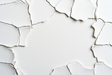 Earthquake fault lines creating cracks on white surface symbolizing disaster resilience