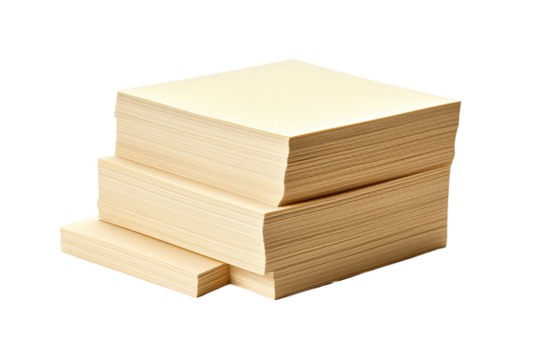 Index Cards on a Pure Transparent Background Generative AI