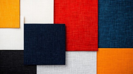 Fototapeta premium A diverse assortment of raw textiles including silk and wool, displayed in an arrangement that emphasizes texture and color.