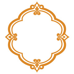 Decorative Frame Border Design with Ornament, Easily Editable Vector File MiLon Graphic