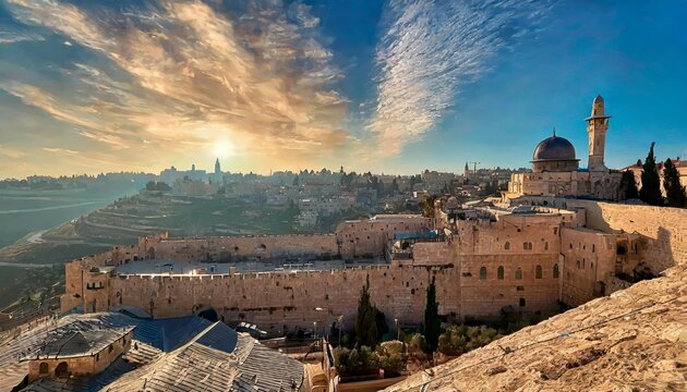 Stunning Panoramic View of Jerusalem Explore the Rich History, Culture, and Spiritual Significance of This Iconic City in Israel