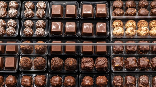 Delfi chocolate display in a supermarket in Malang Indonesia showcasing an assortment of premium chocolate products on shelves