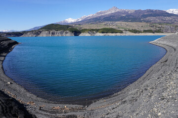 panoramic view of Serre Ponçon lake, Southern Alps, France