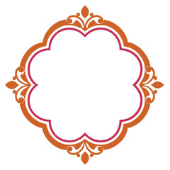 Decorative Frame Border Design with Ornament, Easily Editable Vector File MiLon Graphic