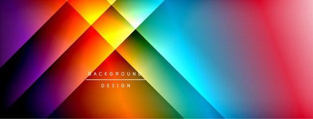 Colorful gradient with lines made of shadow and light. Creative background