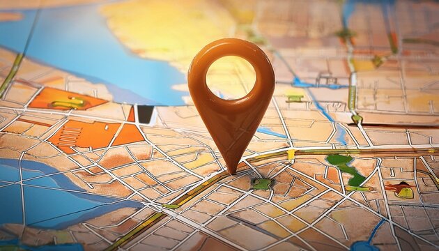 Pino de localiza&ccedil;&atilde;o sobre um mapa