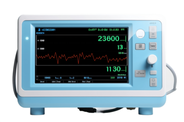 Professional Vital Sign Monitor with Pure Transparent Background Generative AI