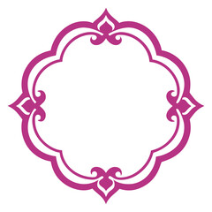 Decorative Frame Border Design with Ornament, Easily Editable Vector File MiLon Graphic