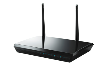 Home Networking Hub: Isolated Router with Transparent Background - Generative AI