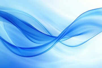 Obraz premium Graceful Blue Ribbons Flowing in Soft Light
