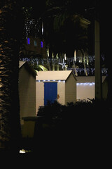 Christmas decorations and lights on Riva Promenade in Split, Croatia. Festive December night in Croatia.