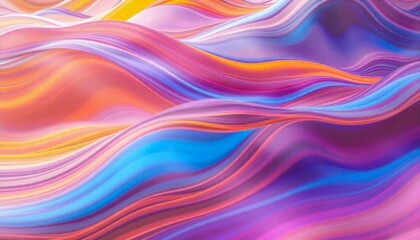 Fototapeta premium Colorful abstract waves of vibrant blue, yellow, orange, and pink hues flowing and blending, Modern bright rainbow colors,dynamic effect, wallpaper, banner, poster, template,created with generative ai