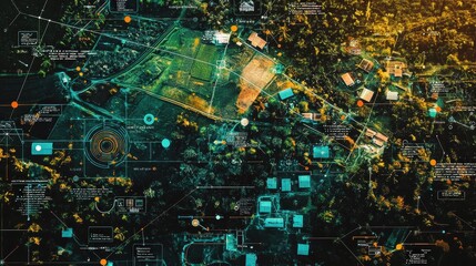 Detailed Map Overlay Showing Progress of Rural Infrastructure Development