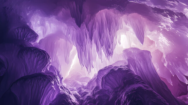 A mesmerizing dance of light and shadow within a cavern, where stalactites and stalagmites intertwine in a breathtaking spe ai generated. Etherea. Illustration